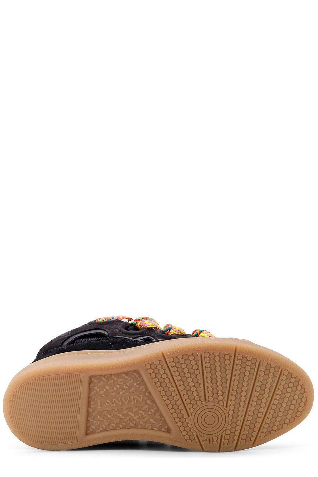 Lanvin Curb Round Toe Lace-Up Sneakers