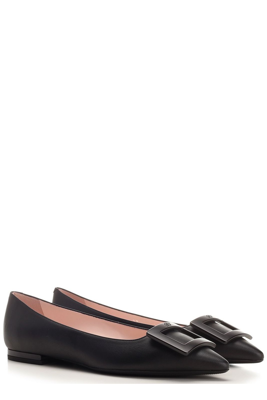Roger Vivier Gommettine Pointed-Toe Flat Shoes