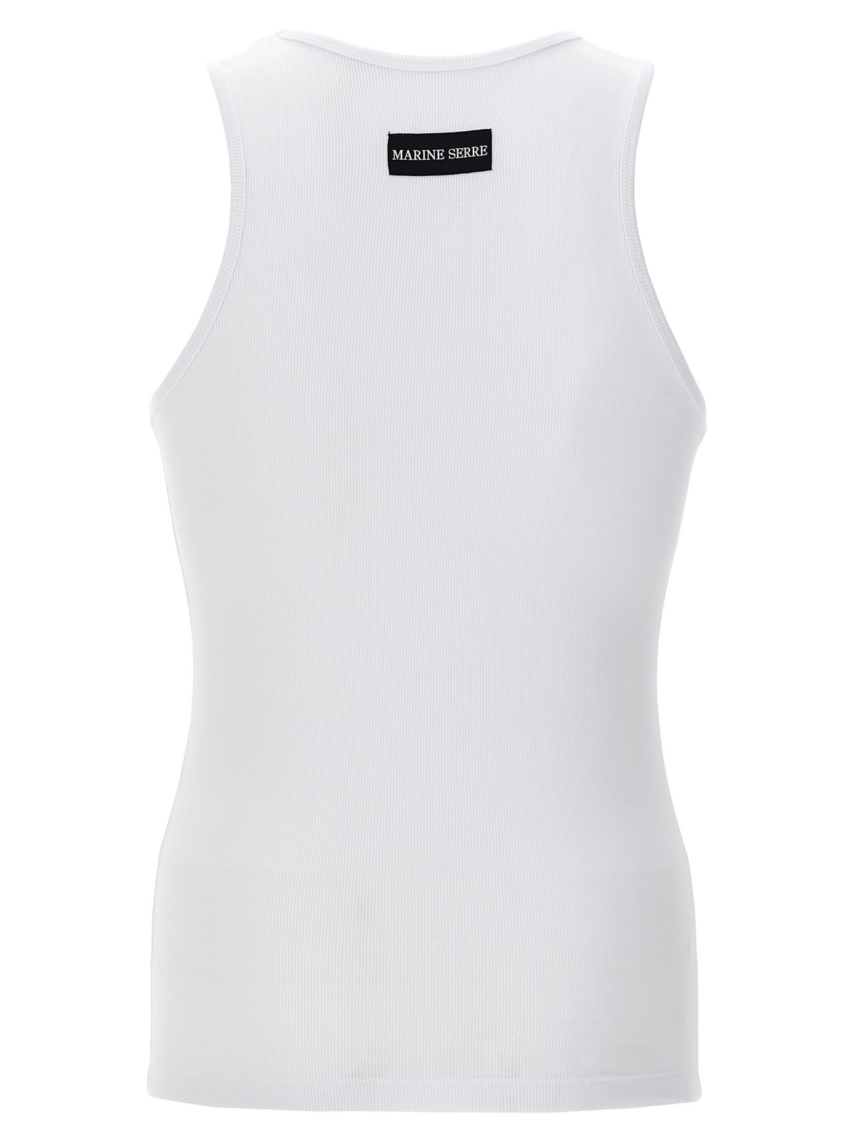 Marine Serre Moon Logo Embroidered Ribbed Tank Top
