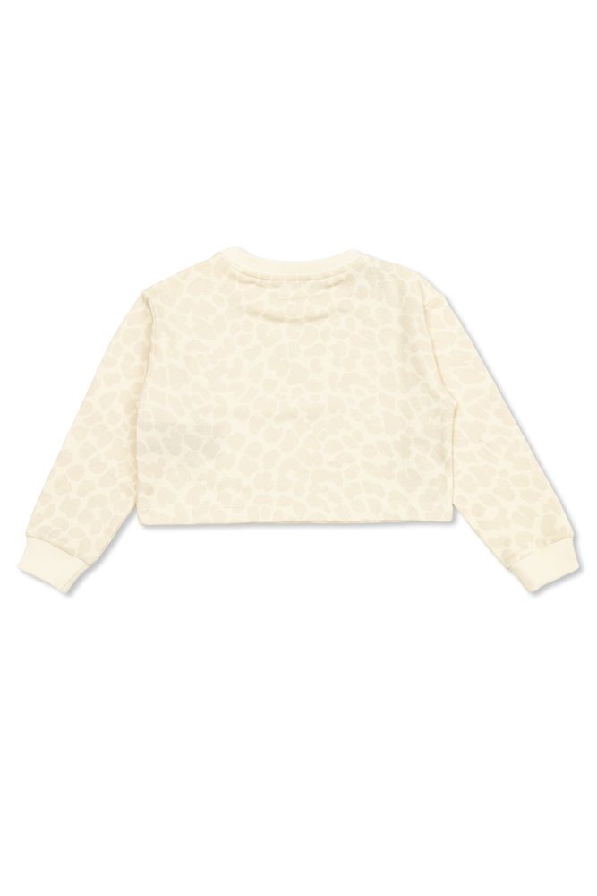 Balmain Kids 로고 프린트 크롭 스웨트셔츠