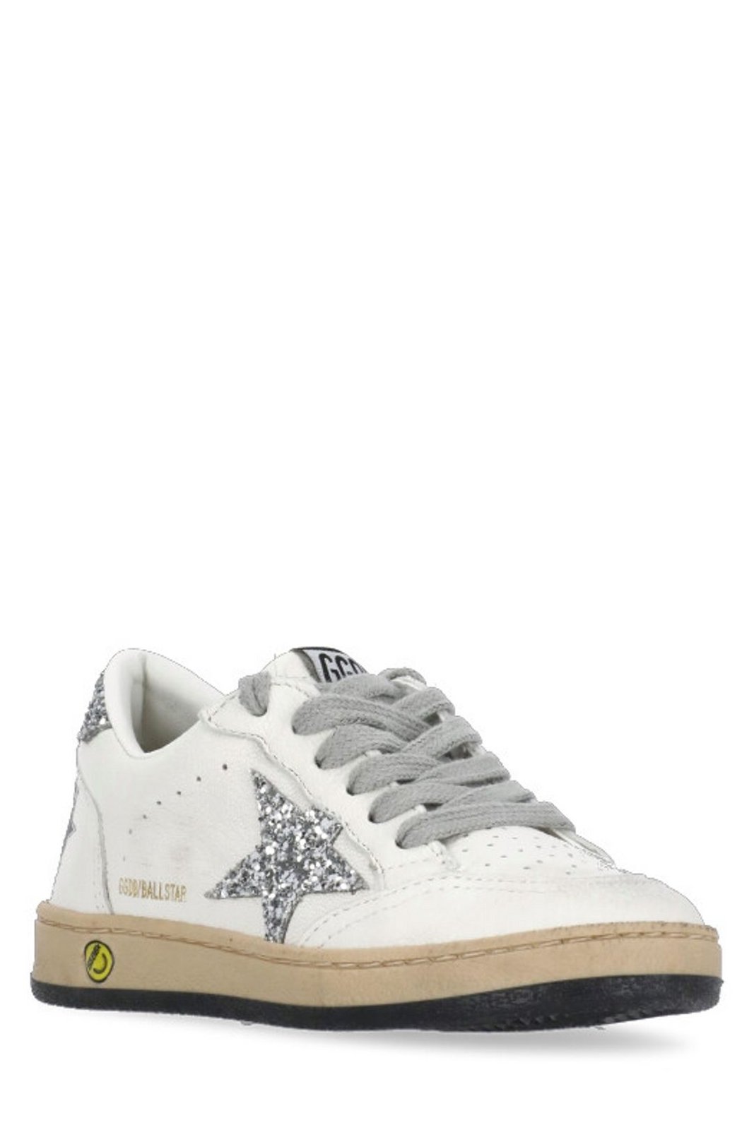 Golden Goose Kids Ball Star Patch Round Toe Sneakers