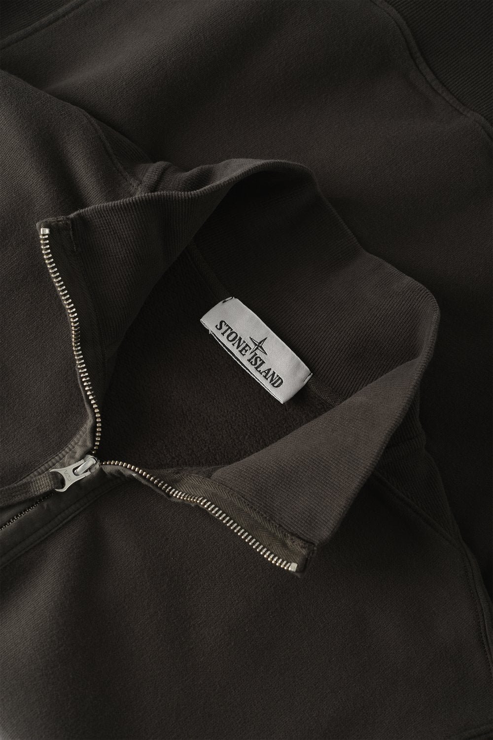 Stone Island Compass Patch Half-Zipped Sweatshirt