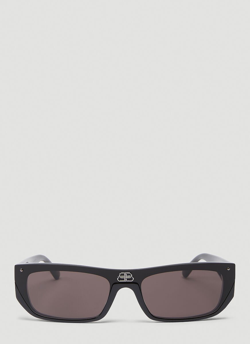 小物 BALENCIAGA Shield Rectangle Sunglasses Balenciaga - Shield Rectangle Sunglasses - Blue Pearl