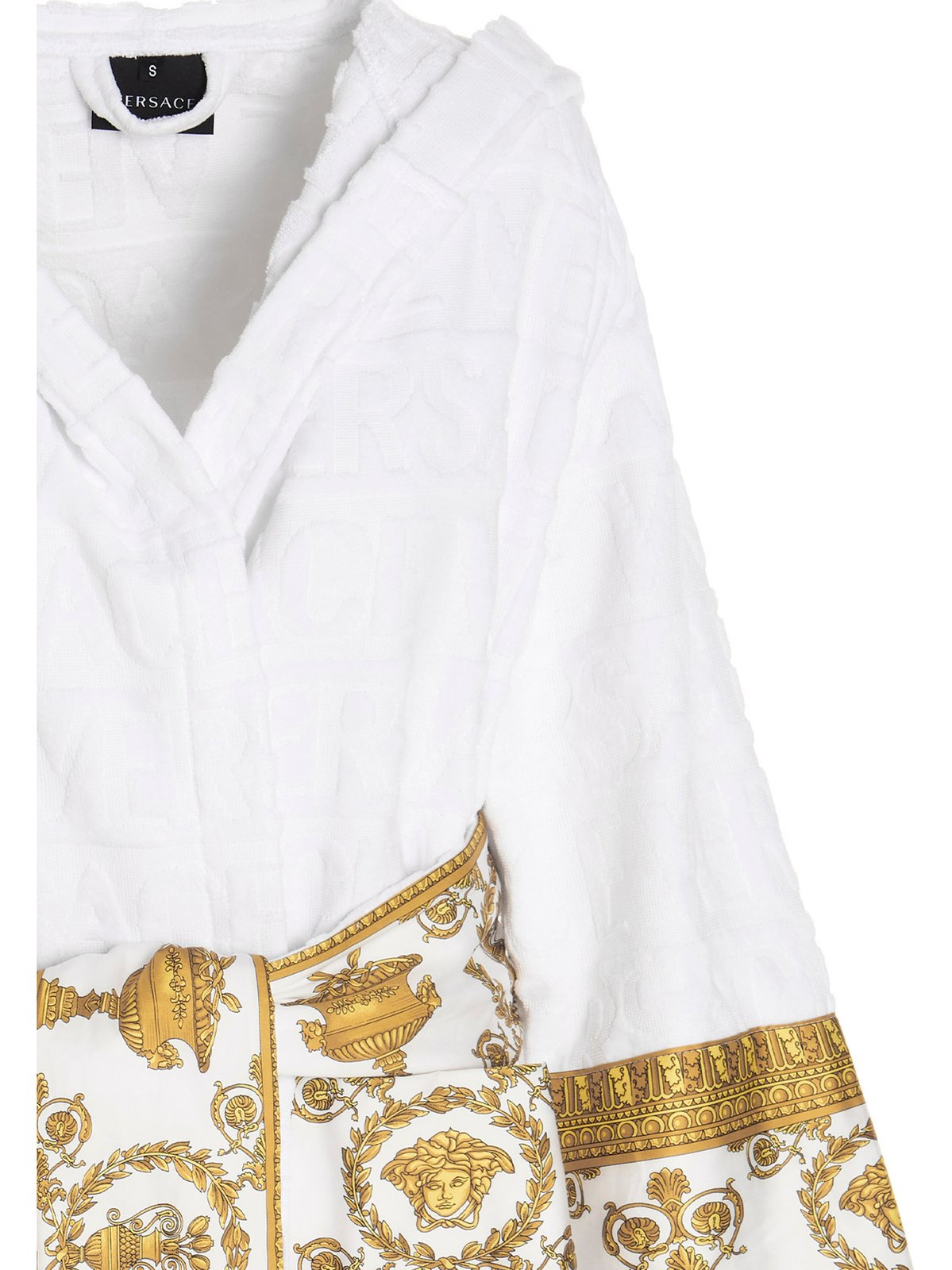 Versace Baroque Printed Belted Waist Robe