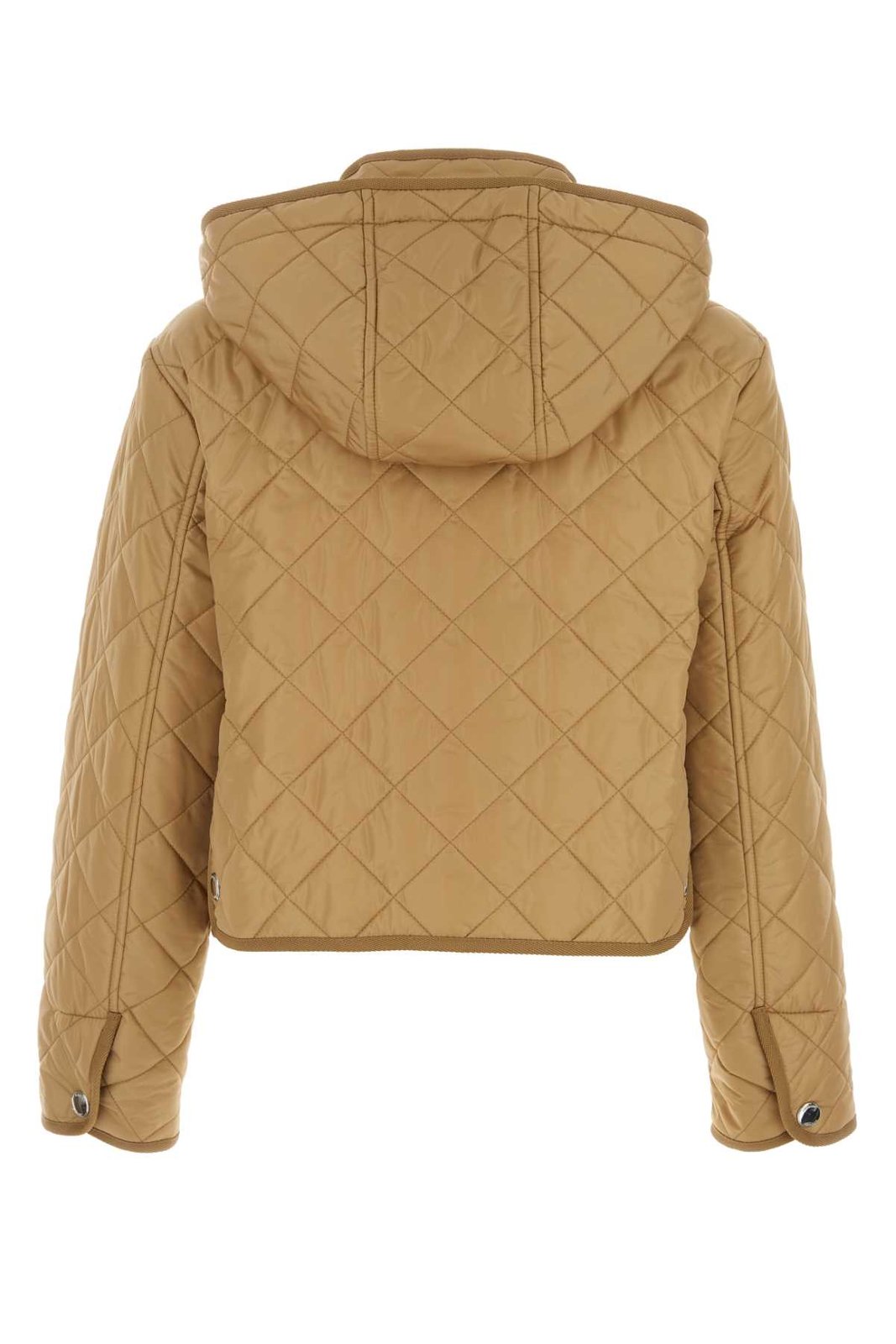 Burberry Diamond-Quilted EKD Embroidered Hooded Jacket