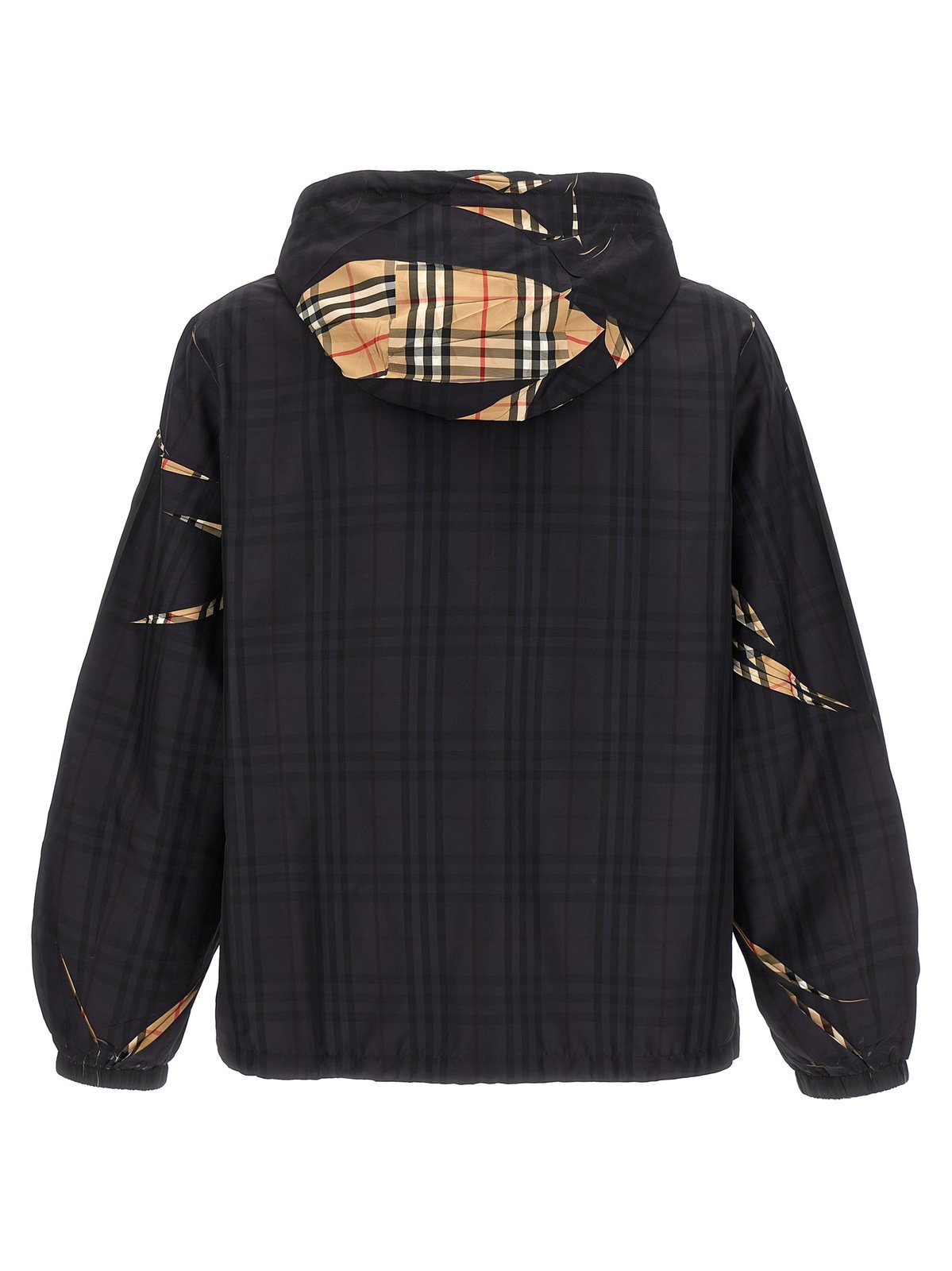 BURBERRY｜JACKETS (Sliced Checkered Hooded Jacket (80716 Burberry Sliced Check Hooded Jacket | Black | FARFETCH