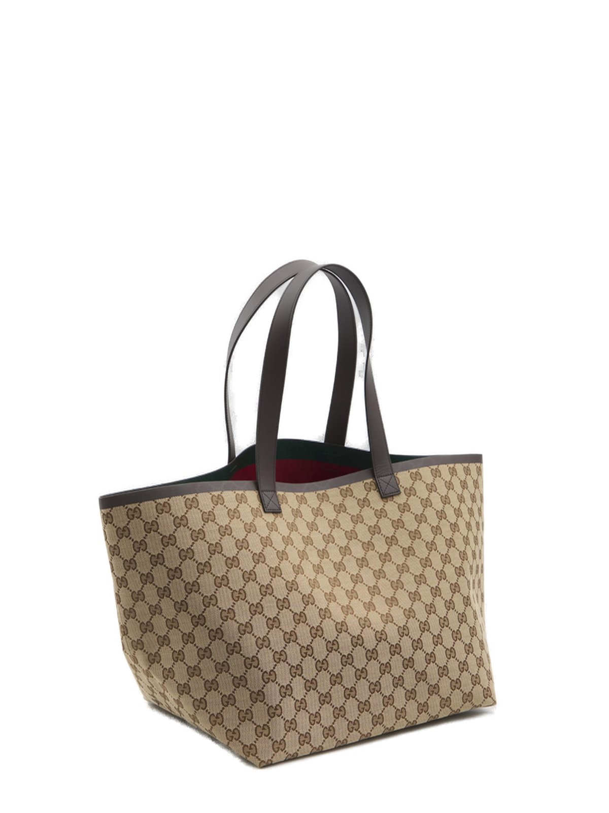 トートバッグ GUCCI Large size bag Gucci Totissima brown Gucci Totissima large reversible tote bag in brown leather