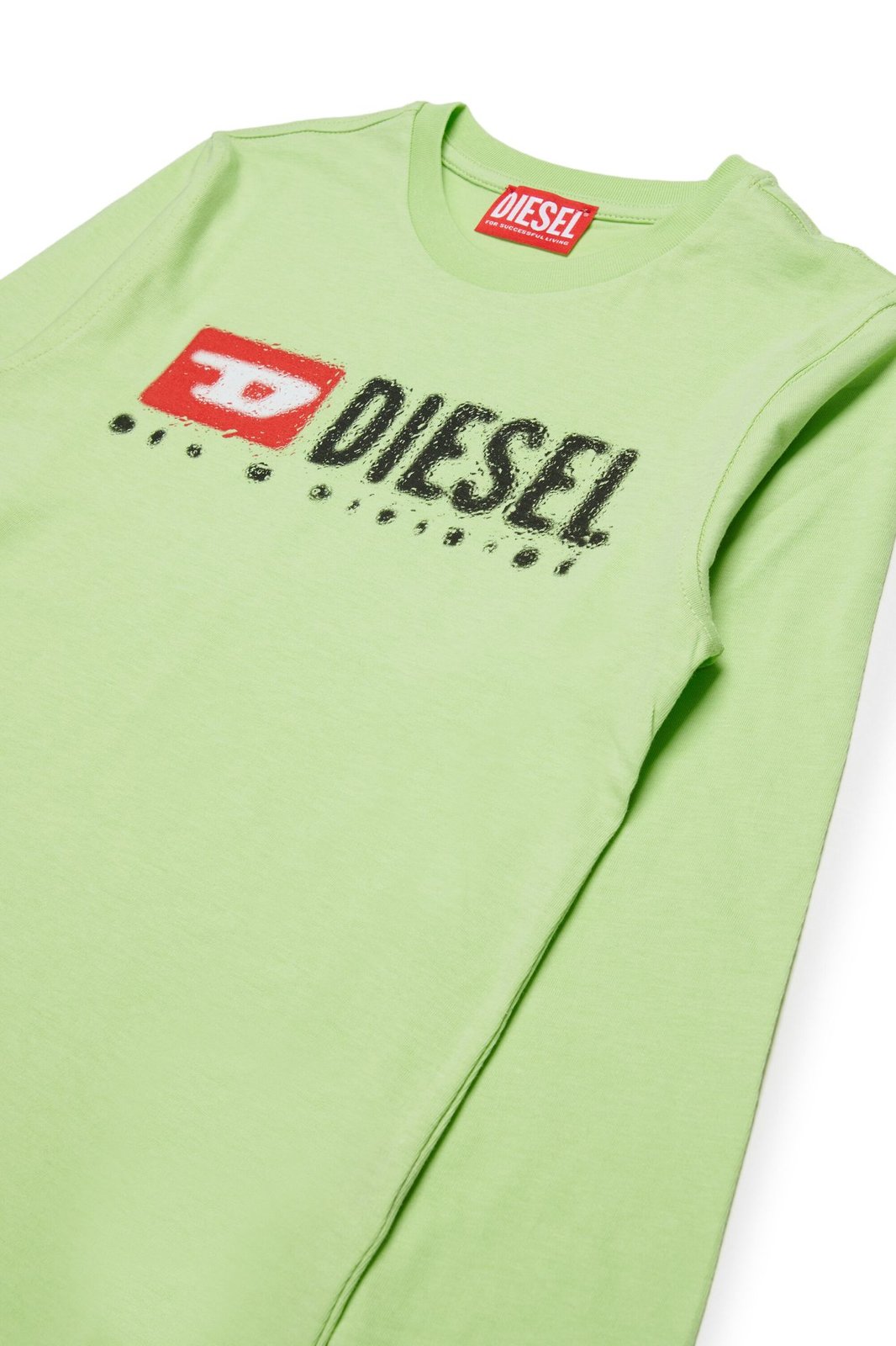 Diesel Kids Logo Printed Long-Sleeved T-Shirt