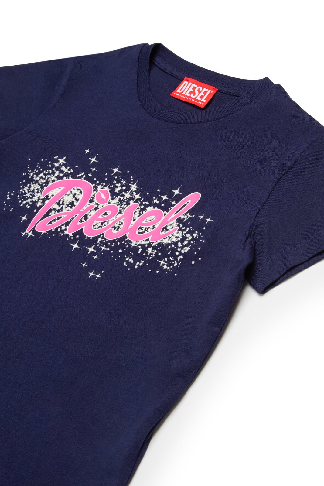 Diesel Kids Logo Printed Crewneck T-Shirt