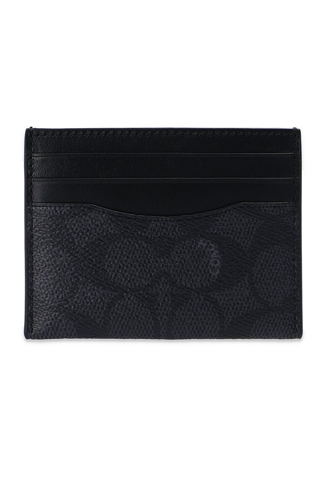 Coach Monogram Print Card Case In Black ModeSens