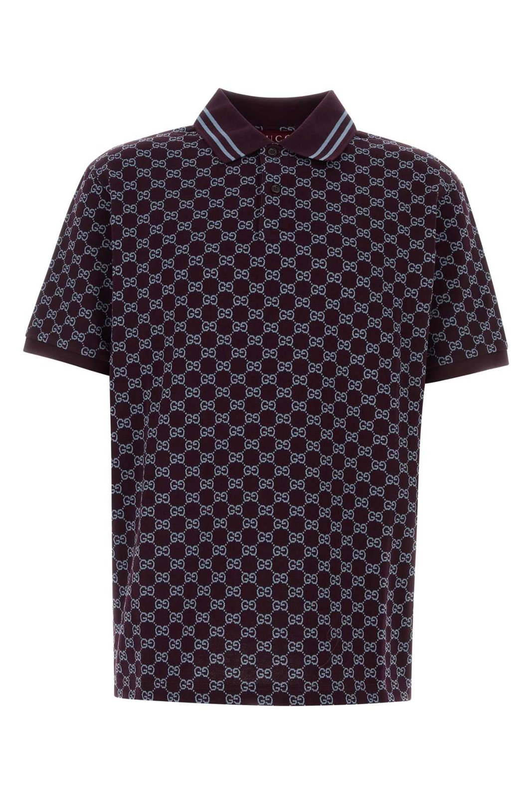 トップス Gucci GG Pattern Shelly Line Polo Shirt Reversible GG wool jacquard polo shirt in black and white