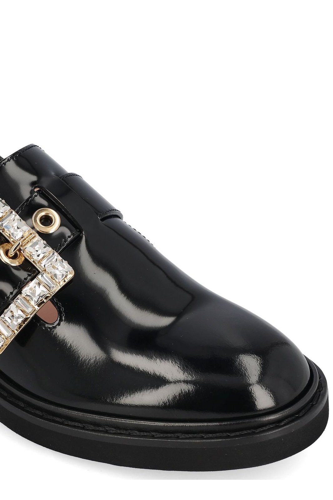 Roger Vivier Buckle Embellished Round Toe Sandals