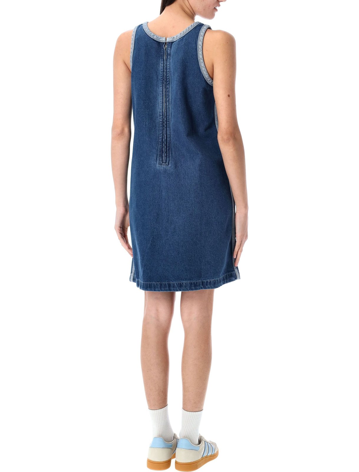 Adidas Originals Adicolor Denim 3-Stripes Tank Dress  Cettire