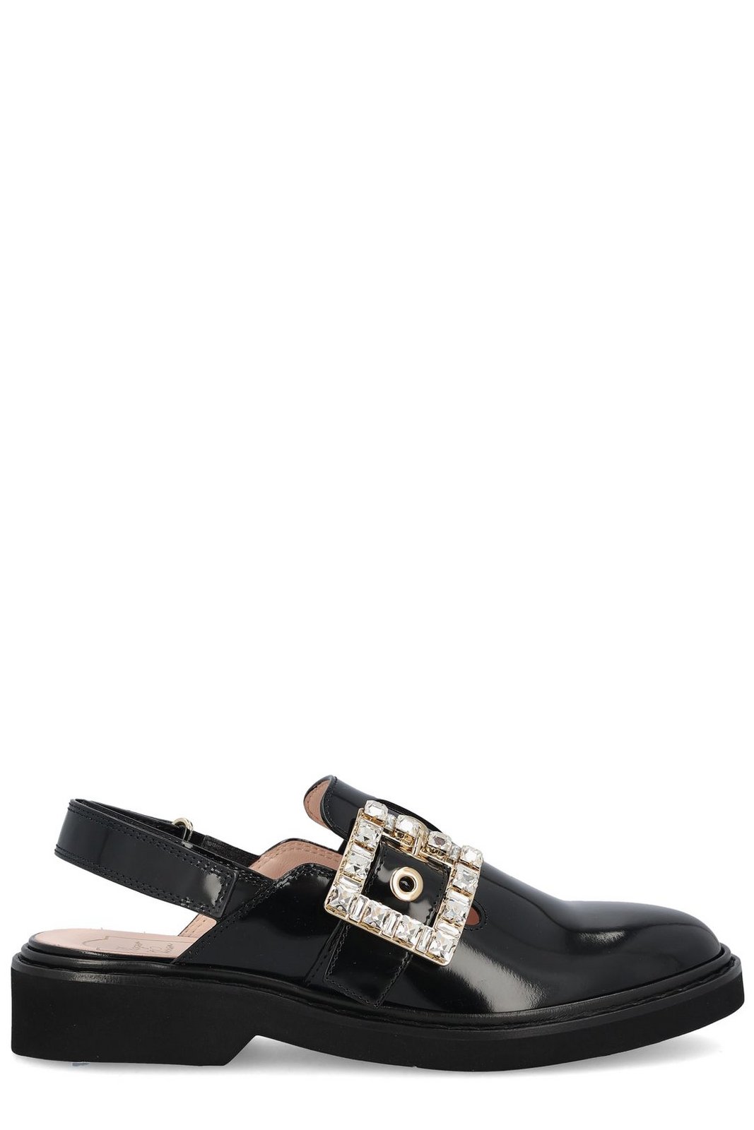 Roger Vivier Buckle Embellished Round Toe Sandals