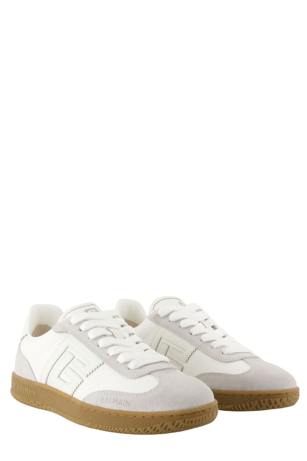 Balmain Swan Lace-Up Sneakers