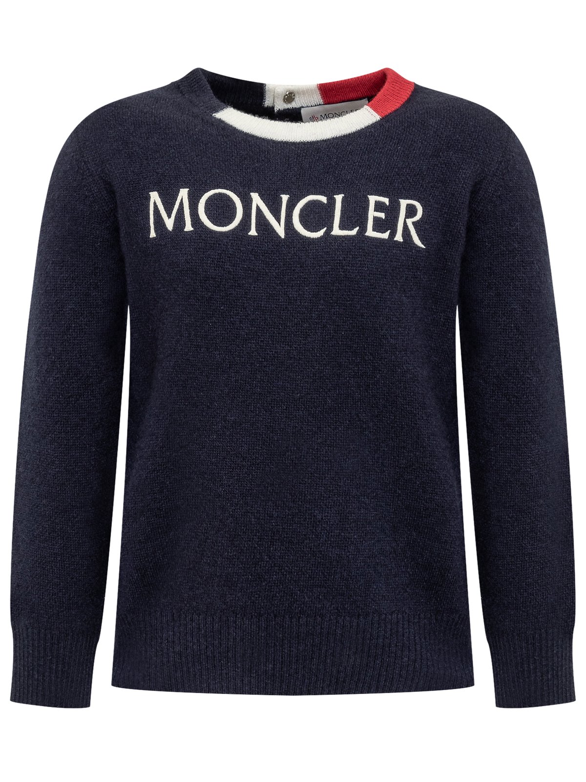 Moncler Enfant Logo Embroidered Crewneck Jumper