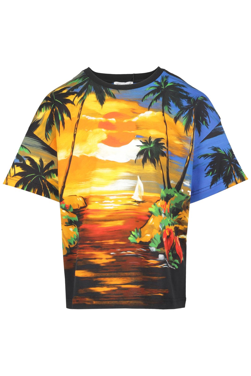 Dolce & Gabbana Kids Graphic Printed Crewneck T-Shirt