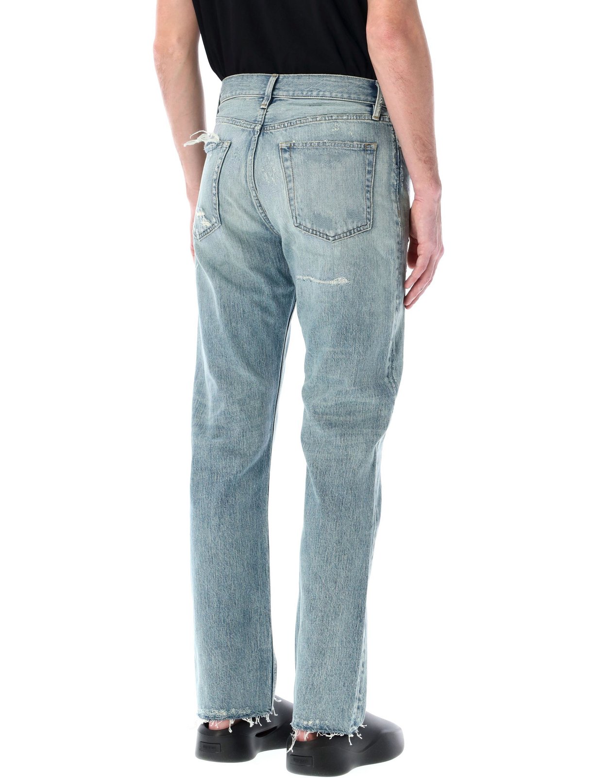 Fear of God Sraight-Leg Frayed-Edge Jeans