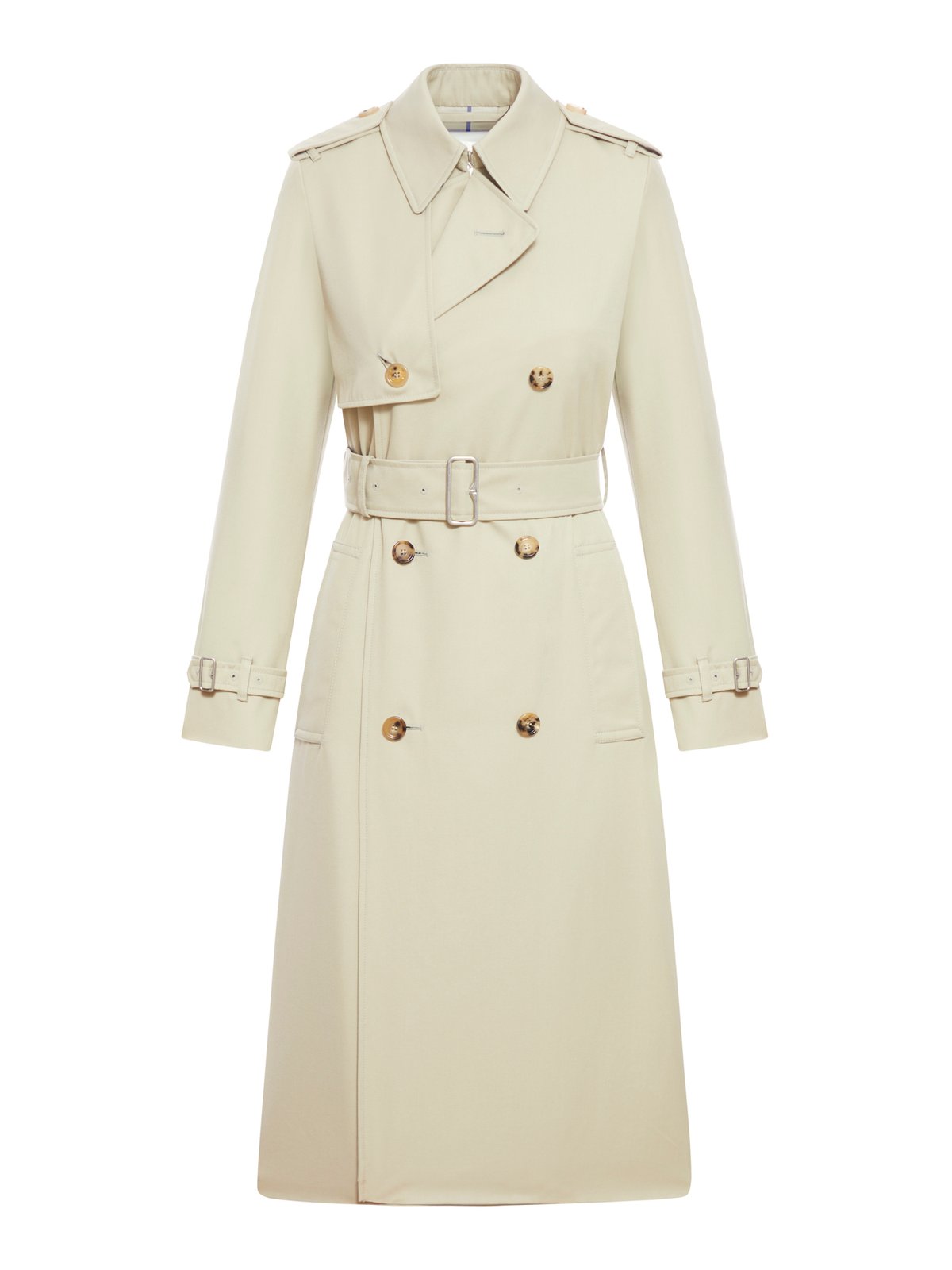 ベージュ ダブルブレスト　バーバリー Burberry Double-Breasted Belted Trench Coat – Cettire
