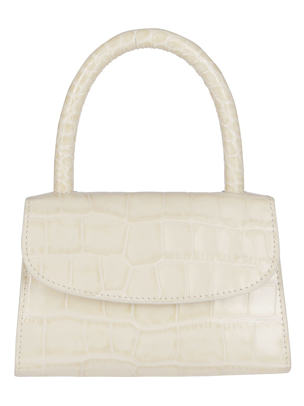Mini Cream Croco Embossed Leather BY FAR