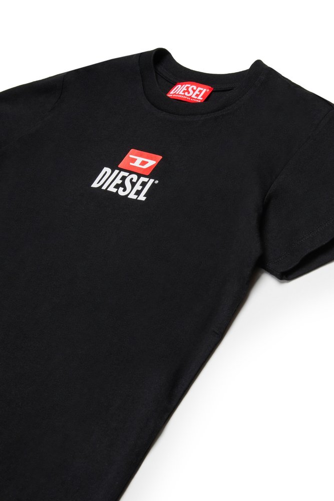 Diesel Kids D 로고 프린트 크루넥 티셔츠