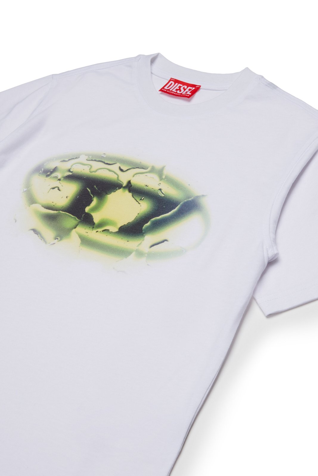 Diesel Kids Oval-D Logo Printed Crewneck T-Shirt