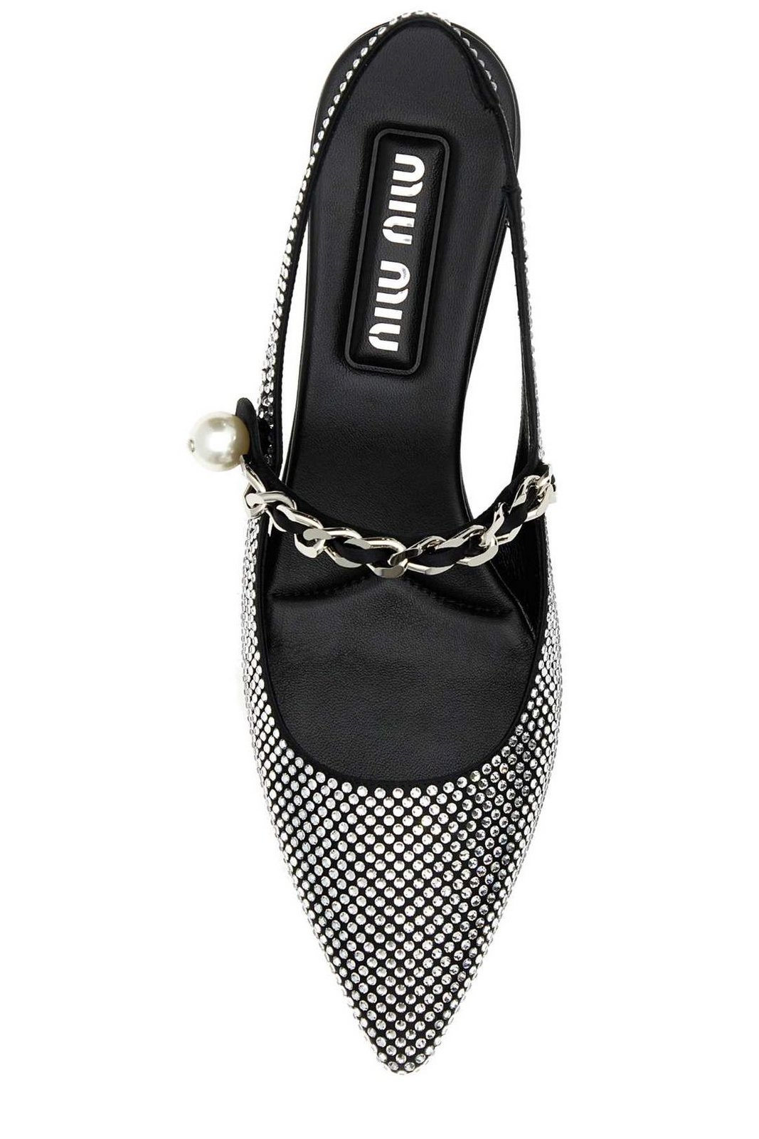 Miu Miu 装飾付き ポインテッドトゥ パンプス – Cettire