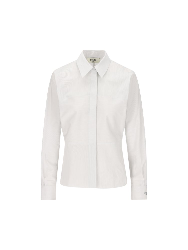 FENDIシャツ Fendi Men's Blue Printed Silk Shirt (All New In) IFCHIC.COM