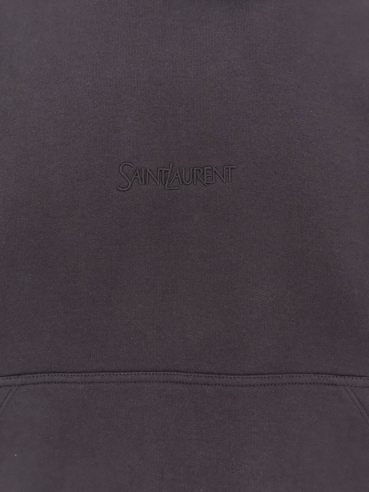 Saint Laurent Logo Embroidered Drawstring Hoodie