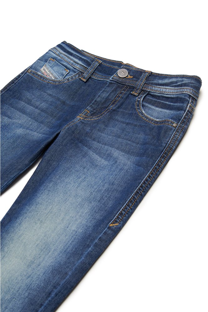 ディーゼル キッズ ロゴパッチ スキニージーンズ