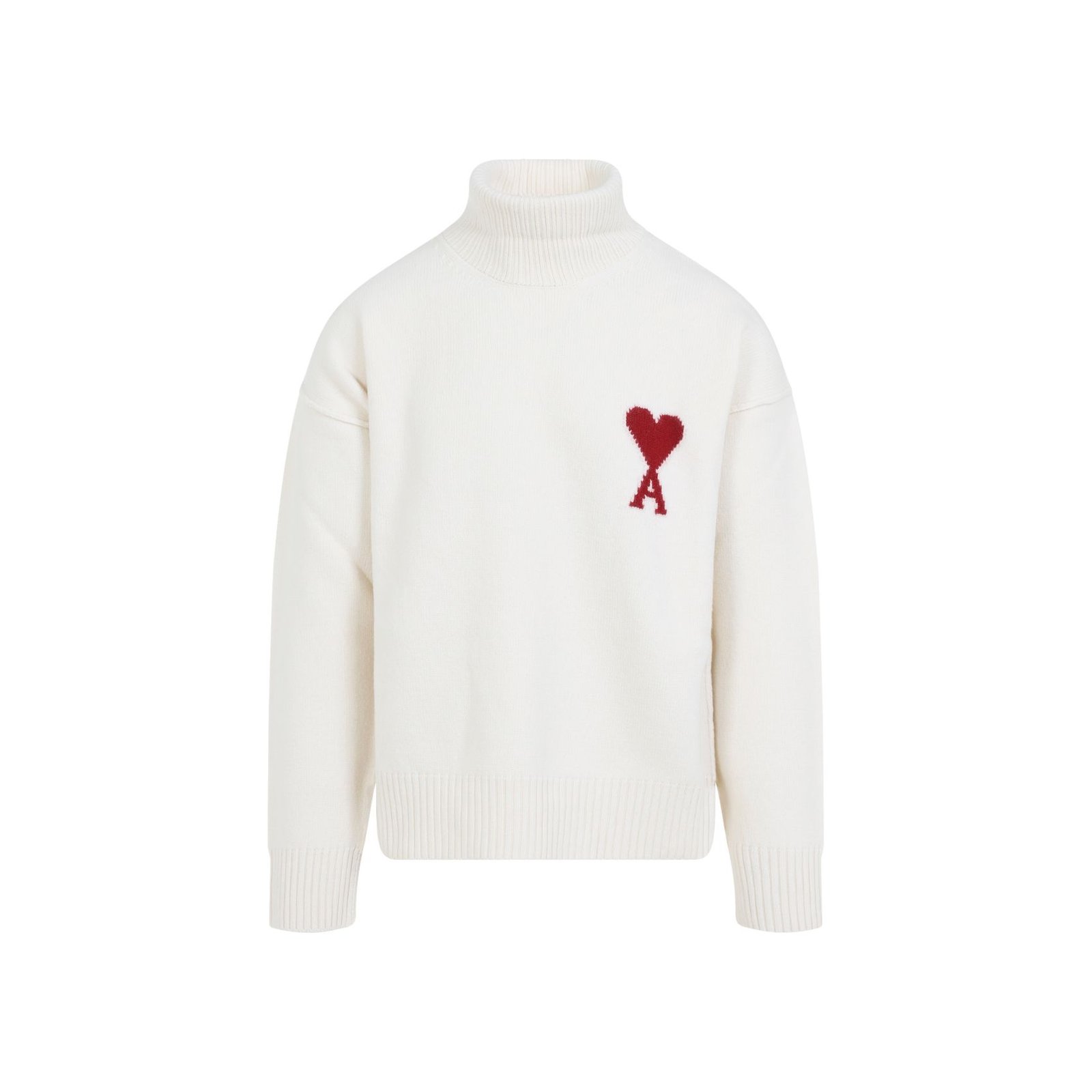 AMI Paris Ami de Coeur Turtleneck Knitted Jumper