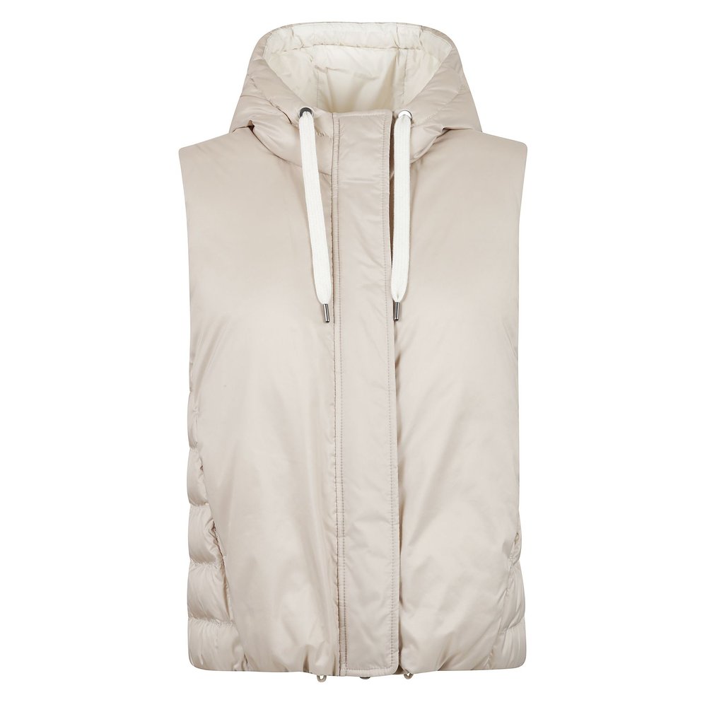 【関税＆送料込み】Brunello Cucinelli Padded Hooded Vest Brunello Cucinelli - White Padded Hooded Vest | Mitchell Stores