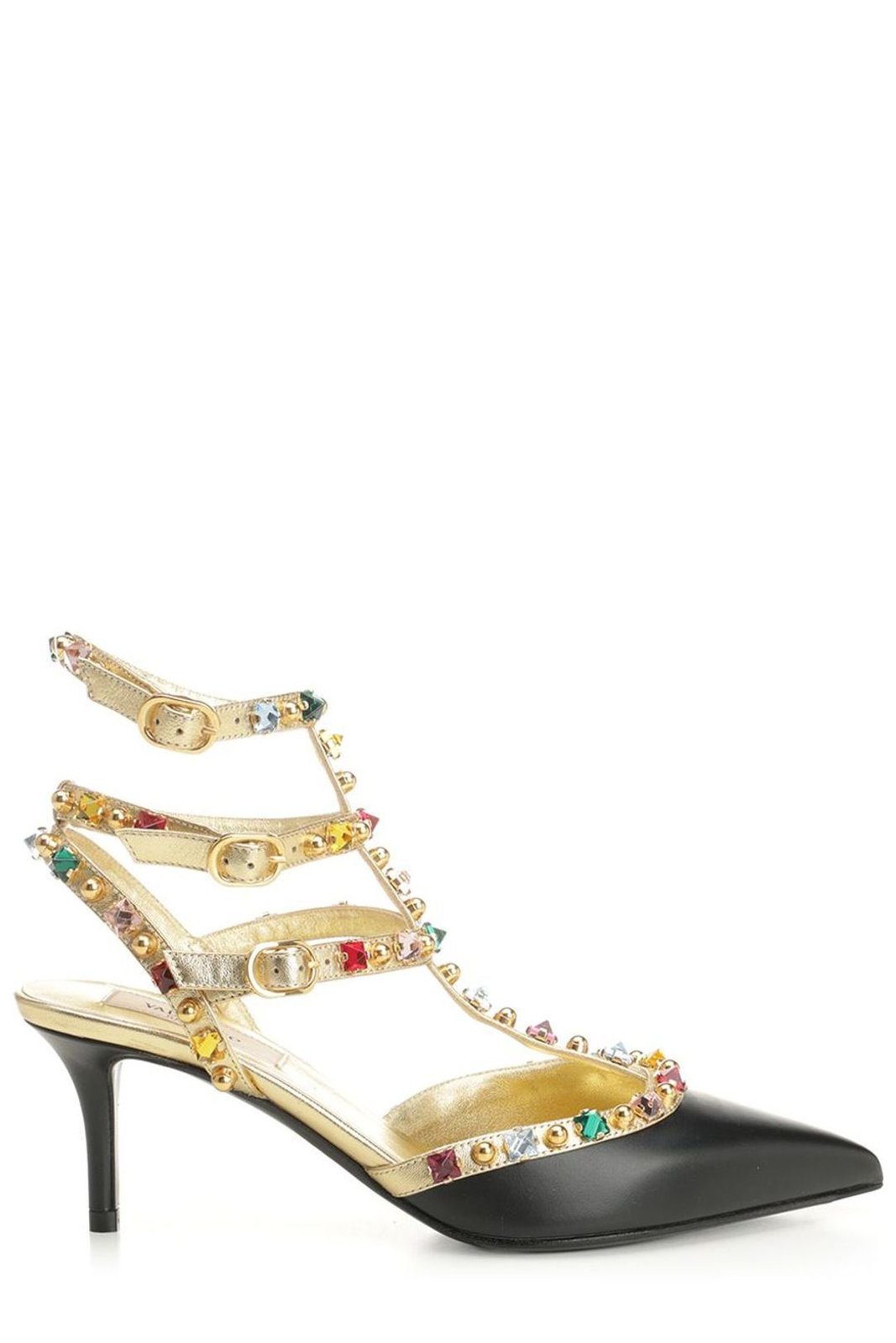 Valentino Rockstud Embellished Pointed-Toe Pumps