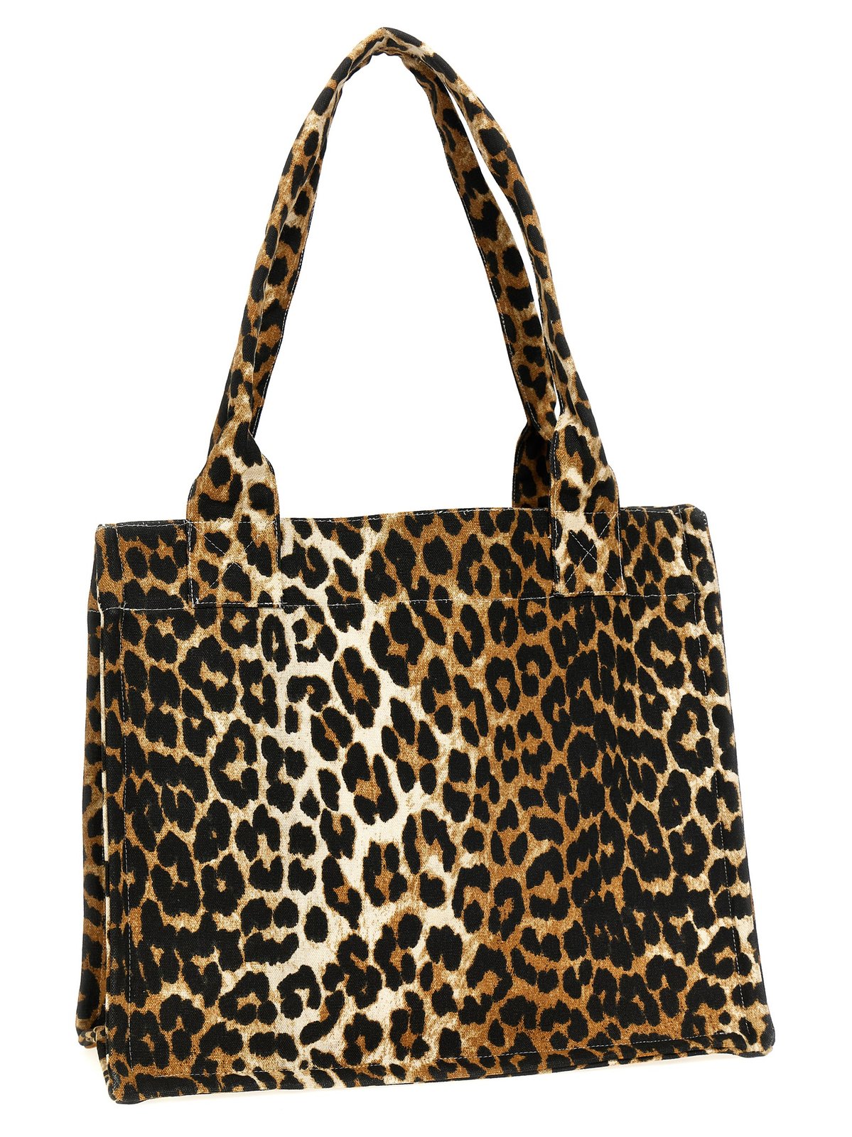 Ganni Leopard Printed Tote Bag
