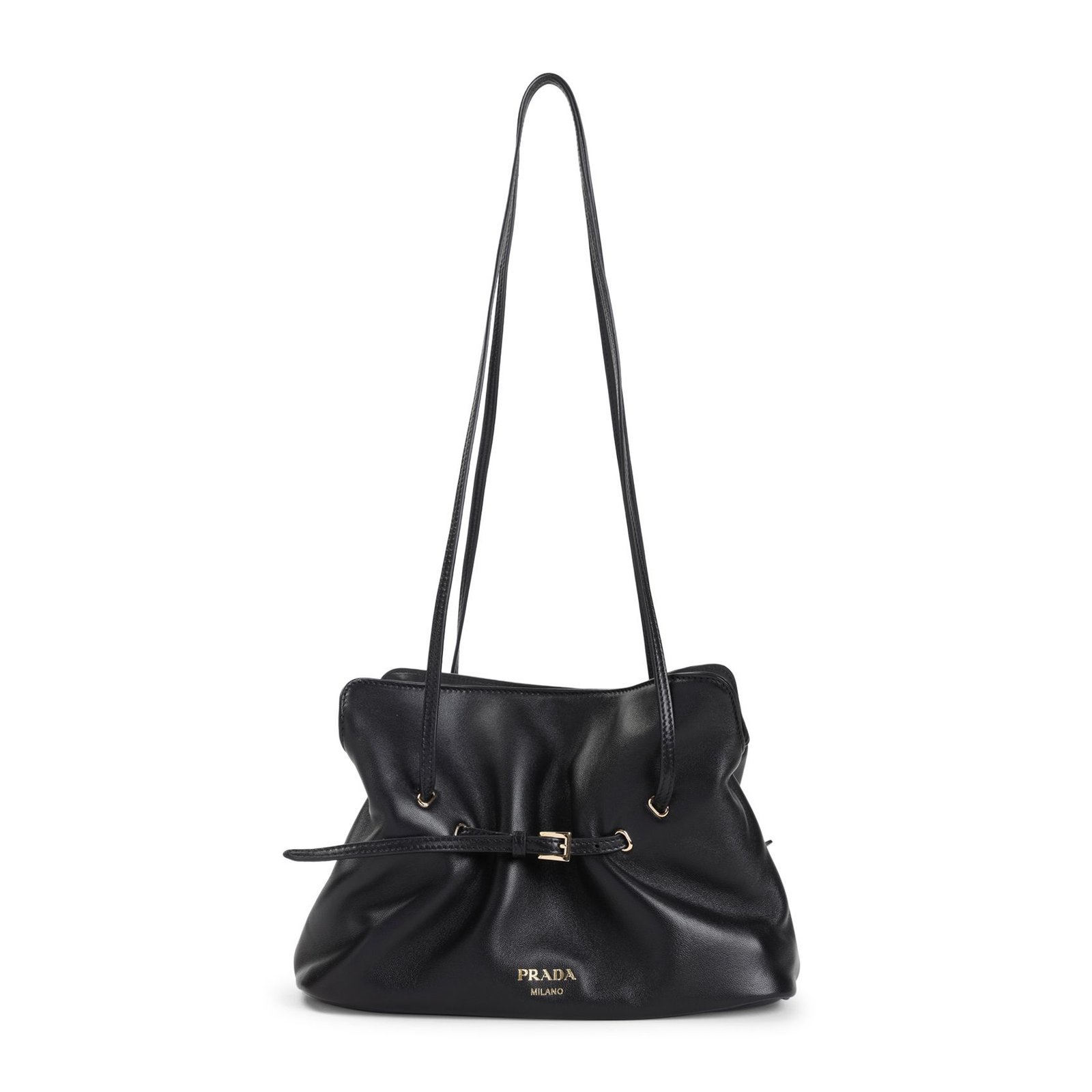 Prada Dada Buckle Detailed Small Bucket Bag