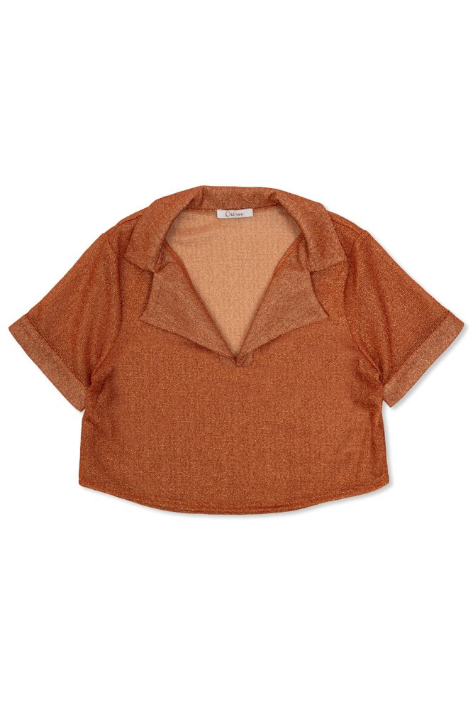 Oseree Kids 글리터 폴로 니트 탑