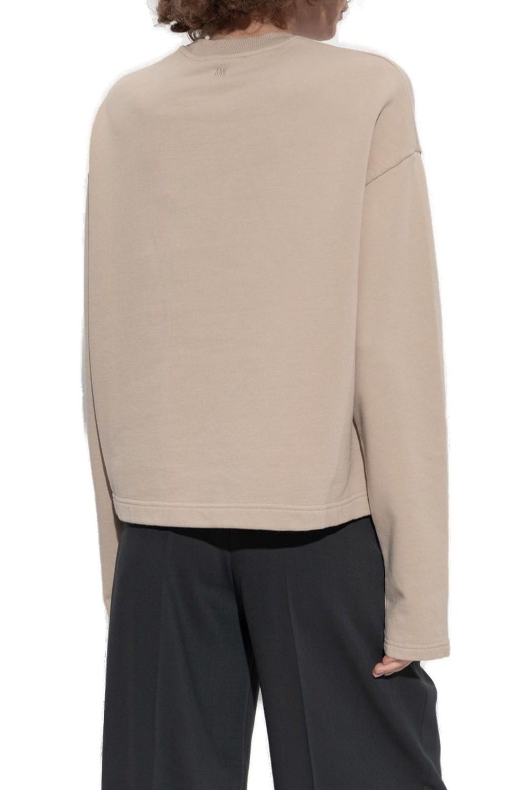 AMI Paris Logo Detailed Crewneck Sweatshirt