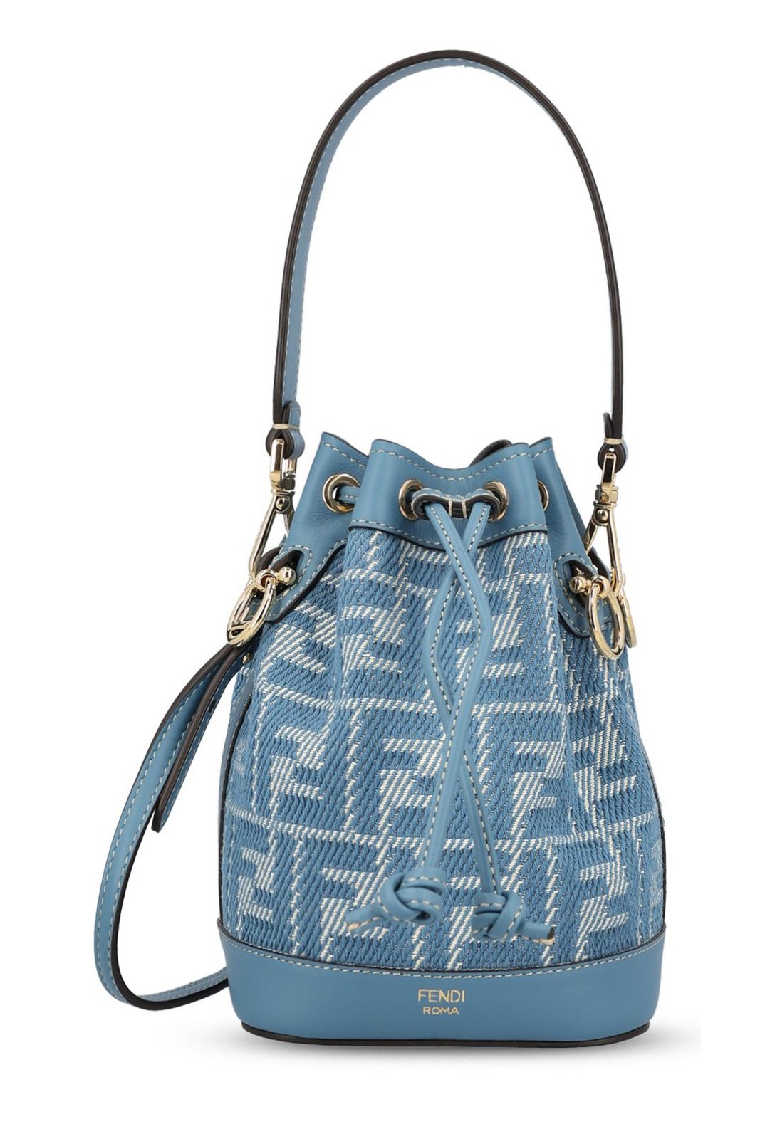 Fendi Mon Tresor FF Jacquard Mini Bucket Bag