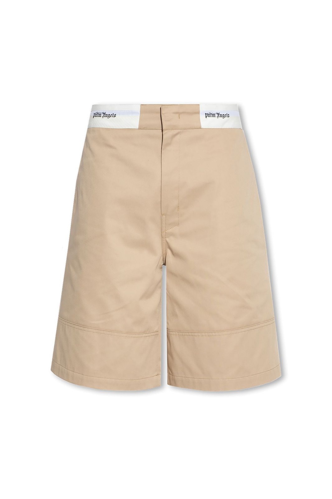 Palm Angels High-Waist Logo-Waistband Tailored Shorts