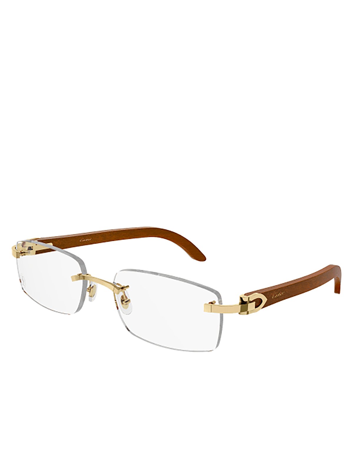 Cartier Rectangle Rimless Glasses