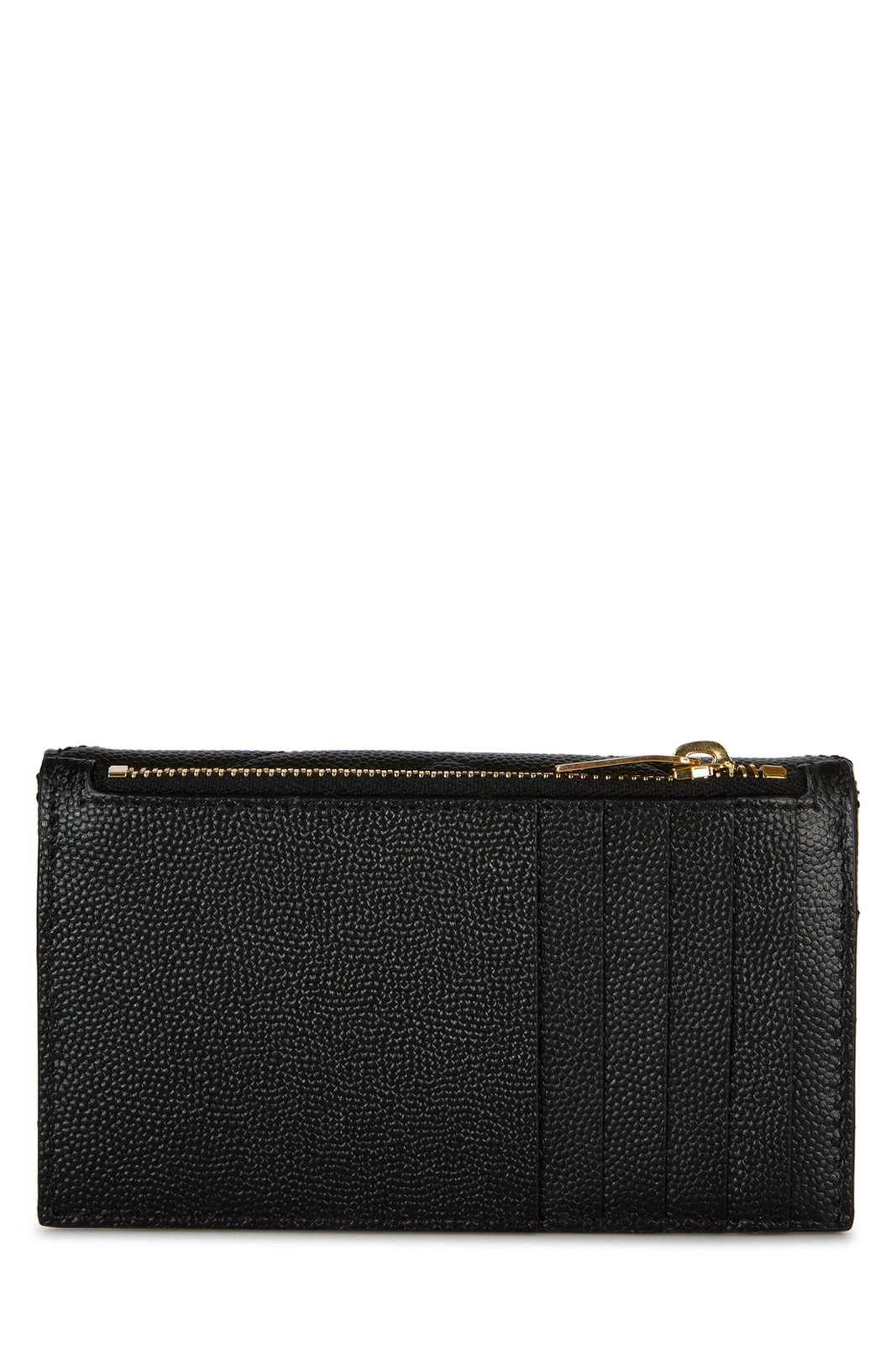 Saint Laurent Monogram Quilted Grain De Poudre Card Case
