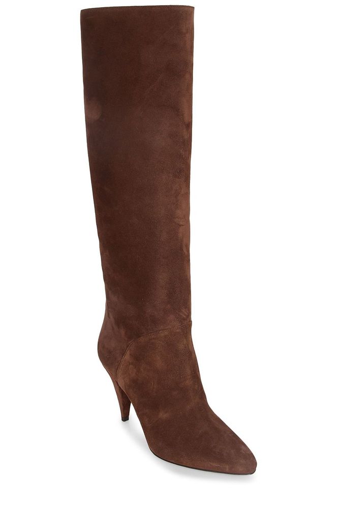 CASADEI 미드 힐 스웨이드 부츠