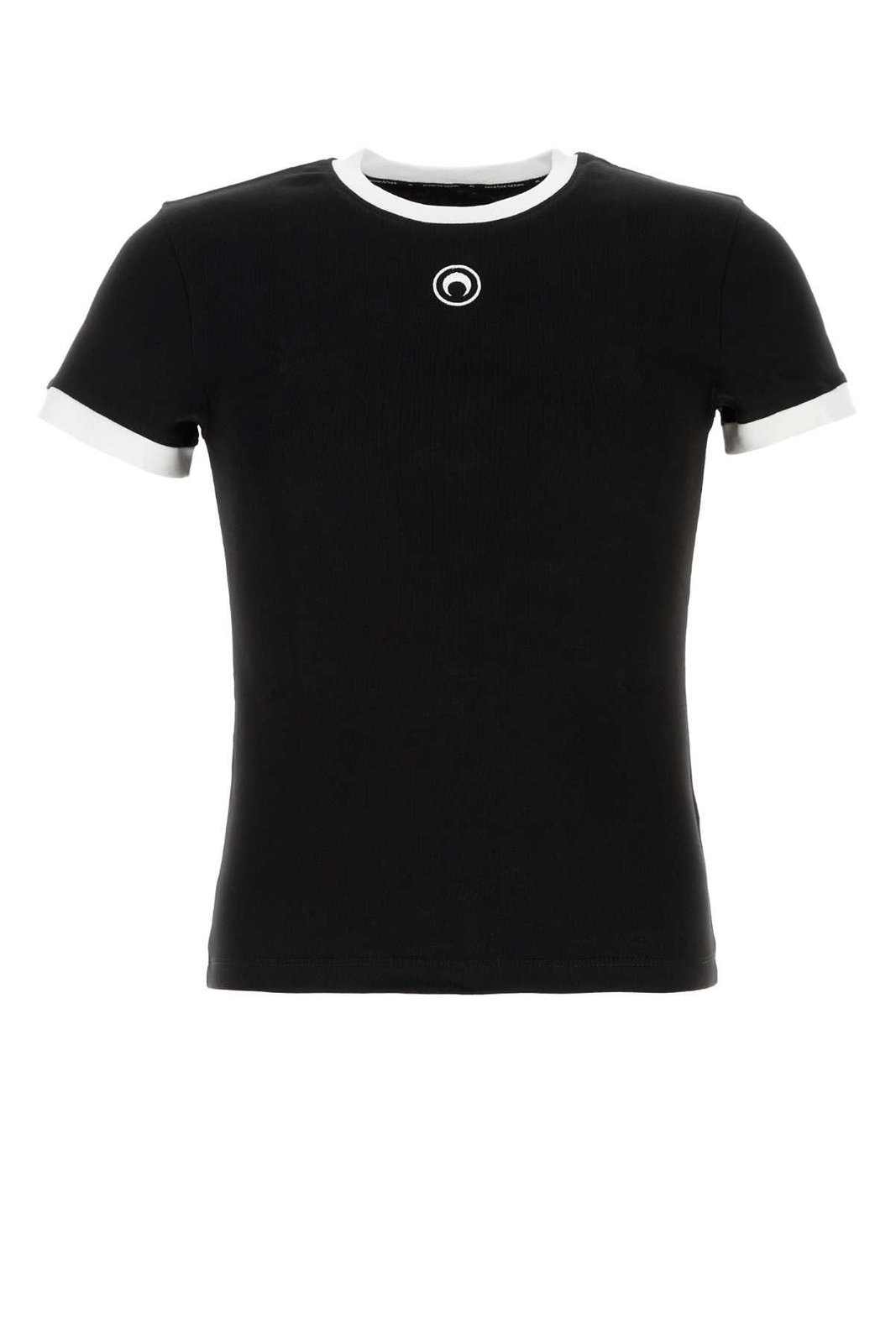 Marine Serre Logo Detailed Crewneck T-Shirt