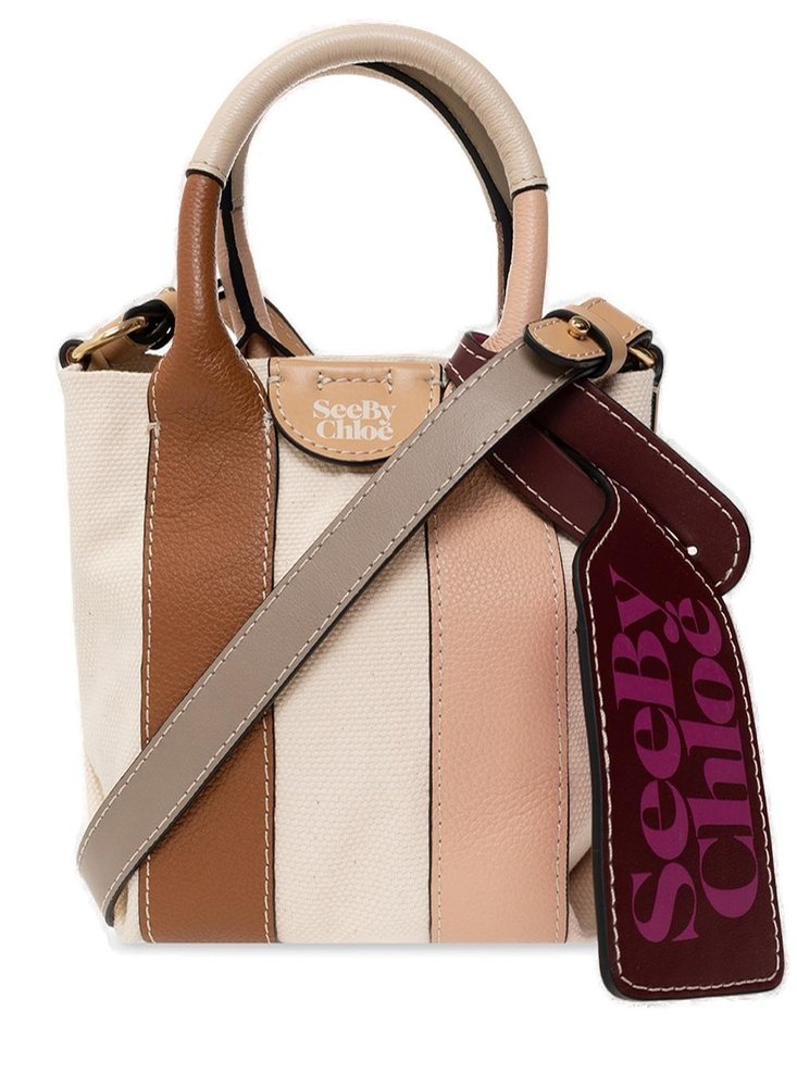 See By Chloé Mini Laetizia Tote Bag In Caramello | ModeSens