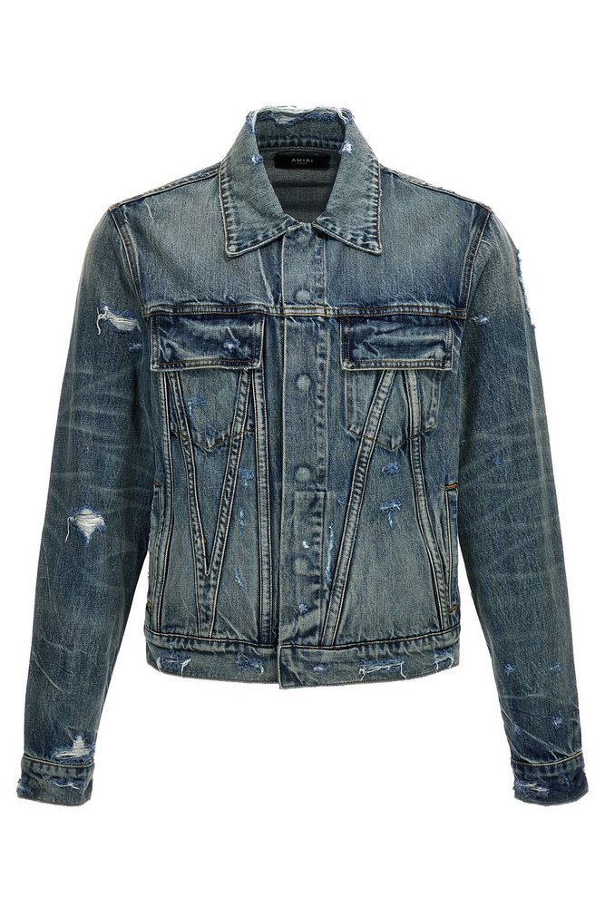 ジャケット・アウター Amiri 23AW Distressed MA Trucker jacket Amiri Distressed Ma Trucker Jacket – Cettire