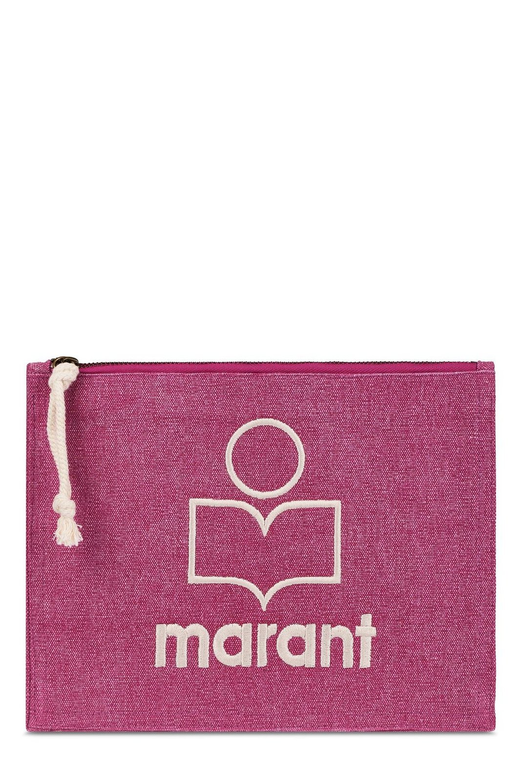 Isabel Marant Netia Logo Embroidered Clutch Bag