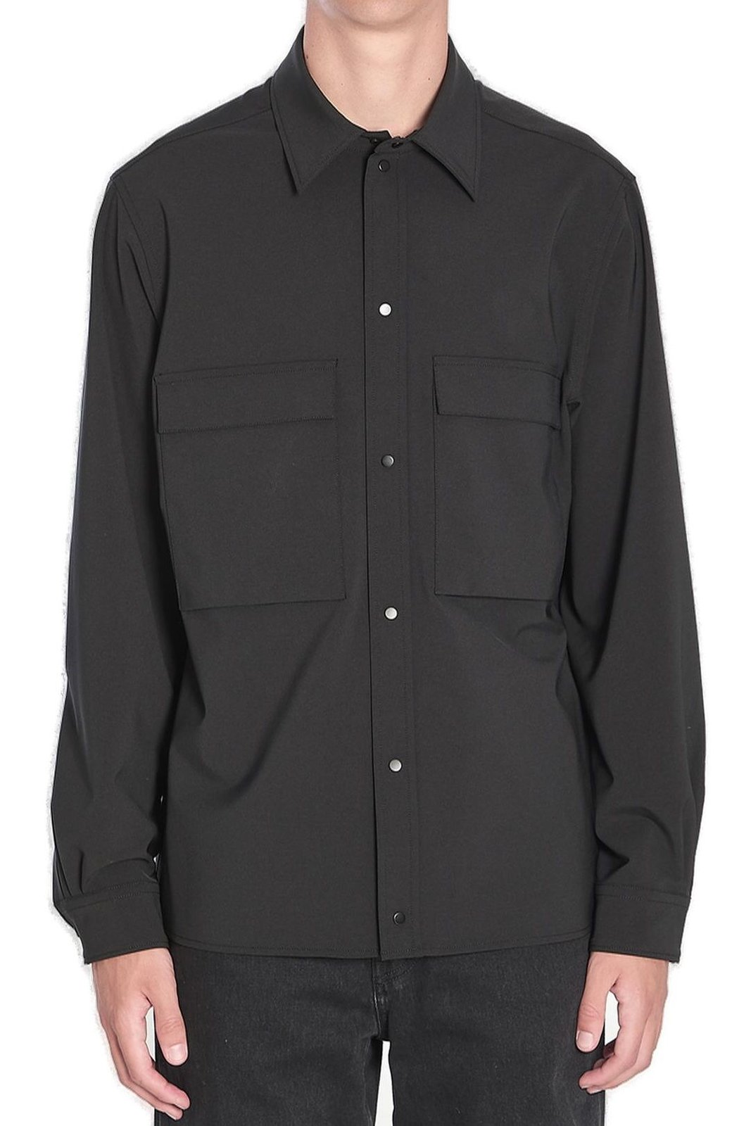 Moncler Long Sleeved Button-Up Shirt