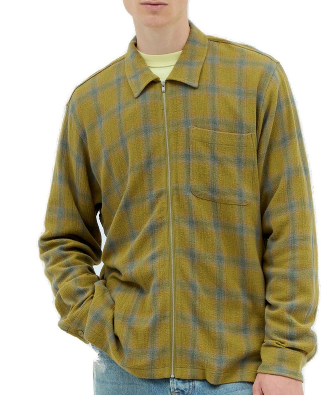 トップス STUSSY Zip Shirt Twisted Yarn Plaid Stussy Plaid Twisted Yarn Zip Shirt Natural Men's - SS24 - US