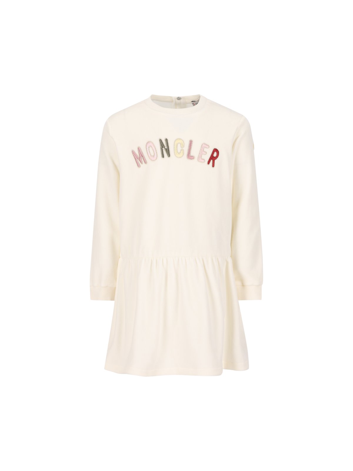 Moncler Enfant Logo Embroidered Crewneck Dress