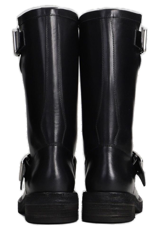 Ann Demeulemeester 사리트 엔지니어 버클 바이커 부츠